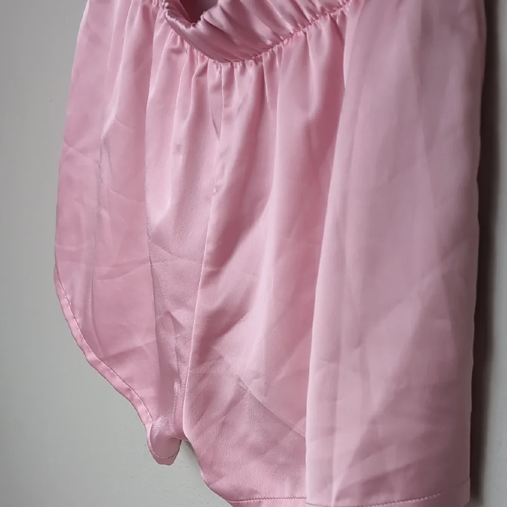 Show Me Your MuMu Pink Satin Pajama Set Womens XS Pink Golden 2